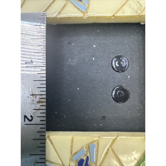 Tile  Mosaic butterflies flowers  Picture Frame Blue White Yellow - Picture 6 of 7